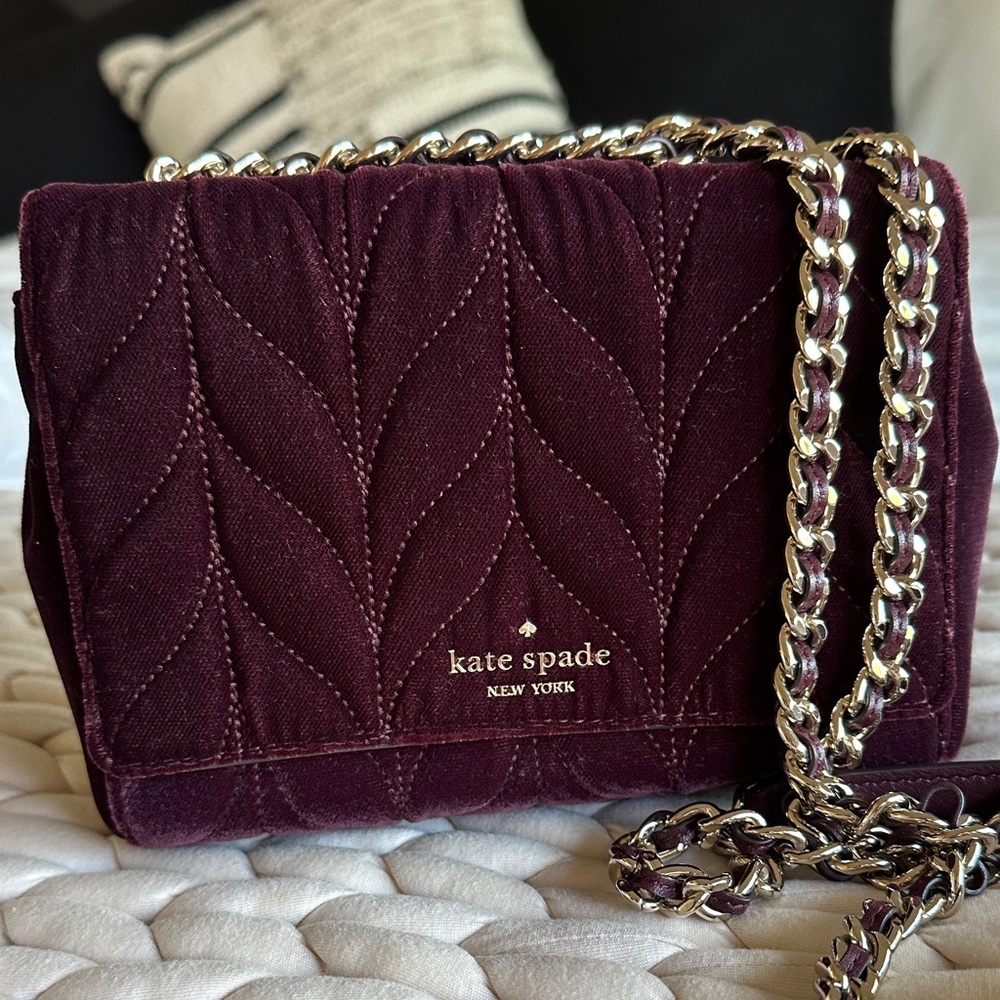 Kate Spade Plum Quilted Crossbody Bag